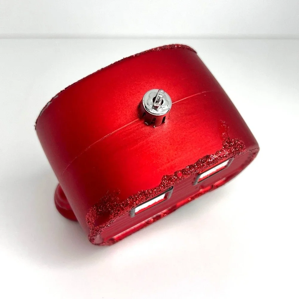 Camper Retro Red‎ Christmas Ornament Shatterproof